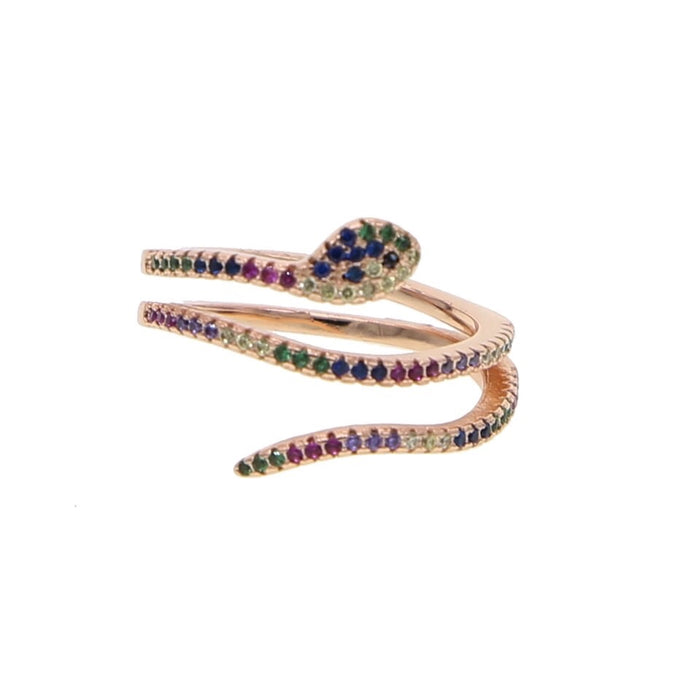 SNAKE RAINBOW RING ROSE