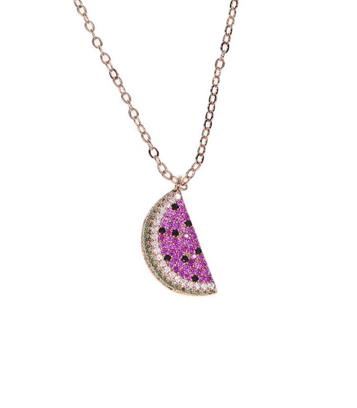 WATERMELON ROSE GOLD NECKLACE