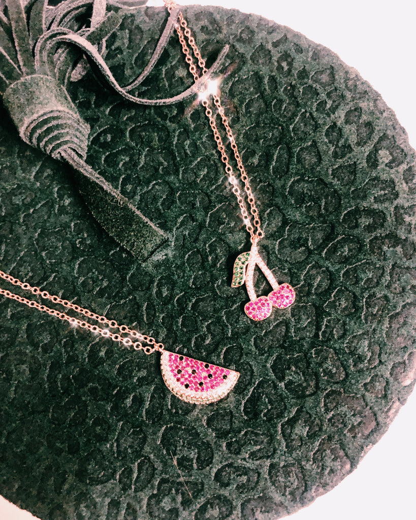 WATERMELON ROSE GOLD NECKLACE