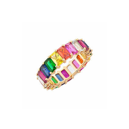 RAINBOW ETERNITY RING GOLD